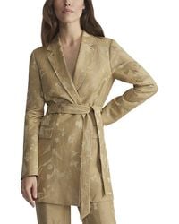 Lafayette 148 New York - Linen & Silk-Blend Belted Longline Blazer - Lyst