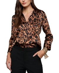 L'Agence - Dani 3/4 Sleeve Blouse - Lyst