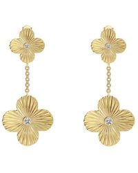 Gabi Rielle - 18K Over Cz Dangle Earrings - Lyst