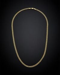 Italian Gold - 14k Miami Curb Chain Necklace - Lyst