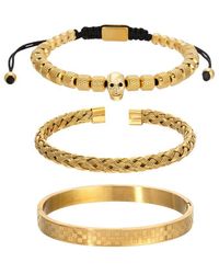 Eye Candy LA - Lucas Skull 3pc Stackable Bracelet Set - Lyst