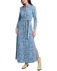 Alice + Olivia - Chassidy Maxi Denim Shirt Dress - Lyst