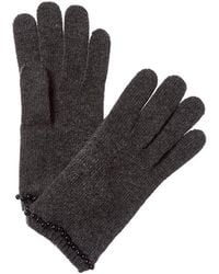 Portolano - Pearls On Cuff Cashmere Gloves - Lyst