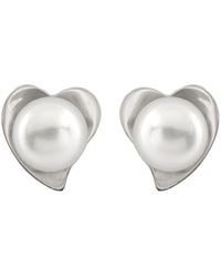 Splendid - Silver 6.5-7mm Freshwater Pearl Studs - Lyst