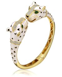 Genevive Jewelry - 18k Over Silver Cz Bracelet - Lyst