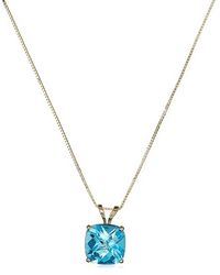 MaxColor - 14k 2.05 Ct. Tw. Swiss Blue Topaz Pendant Necklace - Lyst