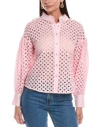 Gracia - Eyelet Blouse - Lyst