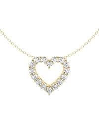 Lab Grown Diamonds - 14k 1.00 Ct. Tw. Lab Grown Diamond Heart Pendant - Lyst