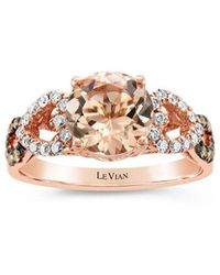 Le Vian - Le Vian 14K 1.26 Ct. Tw. Diamond & Morganite Eternity Ring - Lyst
