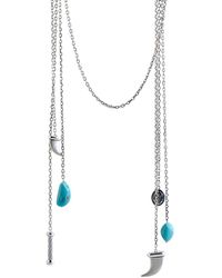 Charriol - Stainless Steel Turquoise 36in Necklace - Lyst