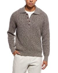 Brunello Cucinelli - Wool & Cashmere-Blend Polo Sweater - Lyst