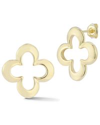 Sphera Milano - 14k Over Silver Clover Statement Studs - Lyst