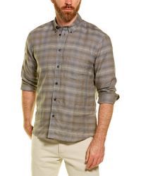 Billy Reid Tuscumbia Standard Fit Linen Woven Shirt - Grey