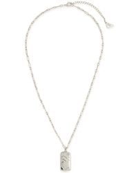 Sterling Forever - Gemini Constellation Dog Tag Necklace - Lyst