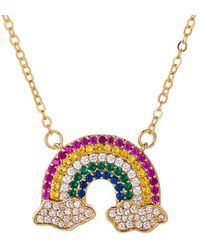 Eye Candy LA - Fly Me Over The Rainbow Cz Crystal Pendant Necklace - Lyst