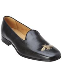 Gucci Bee Leather Loafer - Black