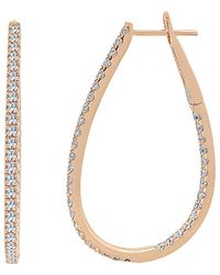Sabrina Designs - 14k Rose Gold 1.35 Ct. Tw. Diamond Hoops - Lyst