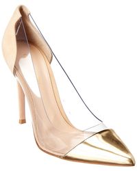 Gianvito Rossi Pvc & Suede Pump - Brown