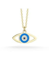 Ember Fine Jewelry - 14k Evil Eye Necklace - Lyst