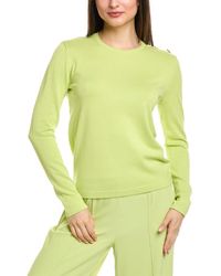 St. John - Solid Jersey Knit Sweater - Lyst
