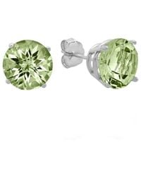 MaxColor - 10k 3.40 Ct. Tw. Green Amethyst Studs - Lyst