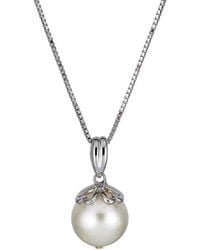 Belpearl - Silver 10mm Pearl Pendant Necklace - Lyst