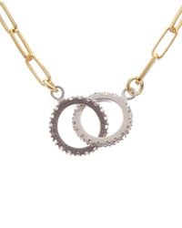 Meshmerise - 18K Vermeil 0.20 Ct. Tw. Diamond Double Ring Necklace - Lyst