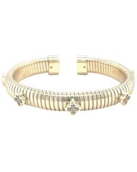 Juvell - 18k Plated Cz Goose Bangle Bracelet - Lyst