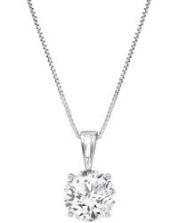 Lab Grown Diamonds - 14k 2.50 Ct. Tw. Lab Grown Diamond Solitaire Pendant Necklace - Lyst
