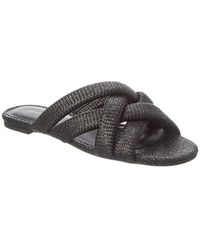Stuart Weitzman - Crossover Raffia Slide - Lyst