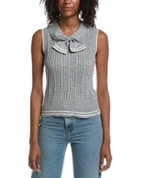 Nanette Lepore - Tie Front Sweater Vest - Lyst