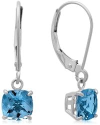 MaxColor - 10k 2.00 Ct. Tw. Londen Blue Topaz Earrings - Lyst