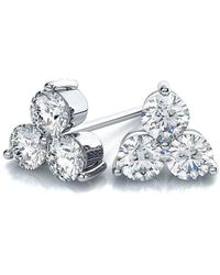 Suzy Levian - 14k 0.20 Ct. Tw. Diamond Cluster Earrings - Lyst