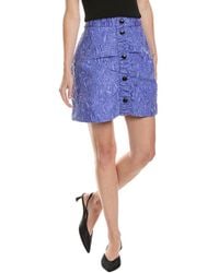 Ganni - Jacquard Gathering Skirt - Lyst