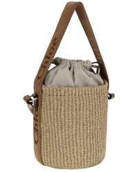 Chloé - Woody Raffia Bucket Bag - Lyst
