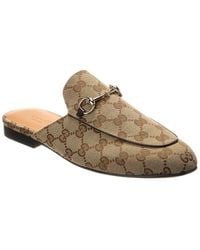 Gucci - Princetown Gg Canvas Mule - Lyst