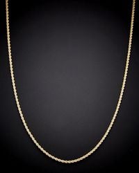 Italian Gold - 14k Hollow Rope Chain Necklace - Lyst