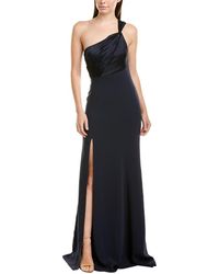 Cinq À Sept Faye Silk-trim Maxi Dress - Blue