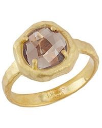 Reiss - 14K 1.75 Ct. Tw. Diamond & Smokey Topaz Cocktail Ring - Lyst