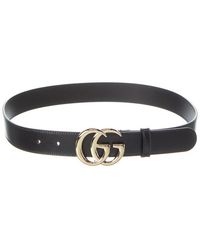 Gucci - GG Marmont Thin Leather Belt - Lyst