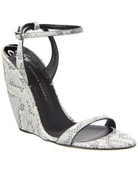 Giuseppe Zanotti - Clandestino 105 Snakeskin Wedge Sandal - Lyst