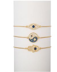 Eye Candy LA - Cz Yin & Yang Bracelet - Lyst