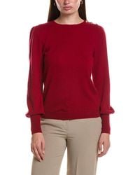 Bruno Magli - Button Shoulder Wool & Cashmere-blend Sweater - Lyst