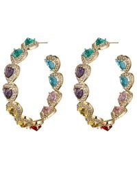 Eye Candy LA - Cz Daria Heart Earrings - Lyst