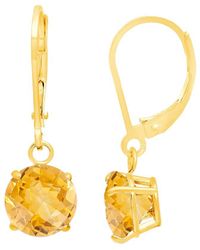 MaxColor - 10k 1.50 Ct. Tw. Citrine Dangle Earrings - Lyst