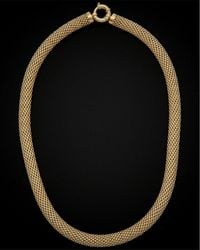 Italian Gold - 14k Puffed Mesh Necklace - Lyst