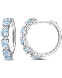 Rina Limor - Silver 3.24 Ct. Tw. Gemstone Clip-on Earrings - Lyst