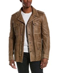 Tod's - Stone Wash Waxed Leather Jacket - Lyst