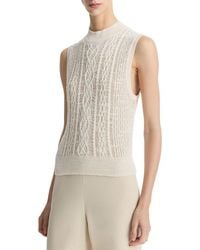 Vince - Cable Double Layer Wool-Blend Shell - Lyst