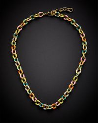 Juvell - 18k Plated Enamel Link Necklace - Lyst